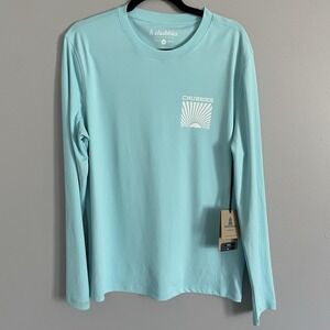 NWT - Chubbies Kind of‎ a Big Teal Sun Crew Sun Shirt Rashguard UPF 50+ - Size S